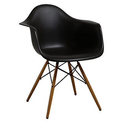 Vitra Eames DAW 43cm Armchair Dark Grey / Light Wood